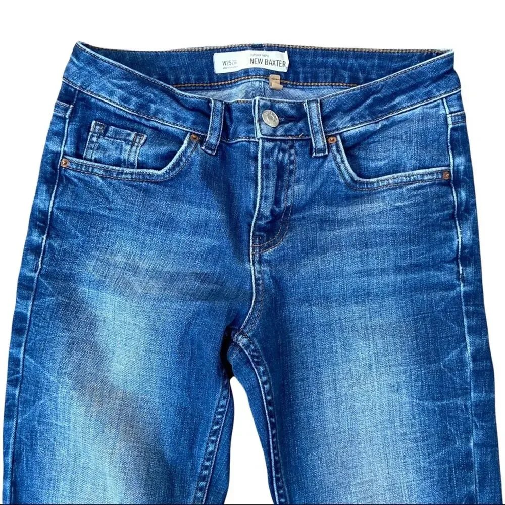 Topshop Moto New Baxter Jeans Mid Rise W25 L30
